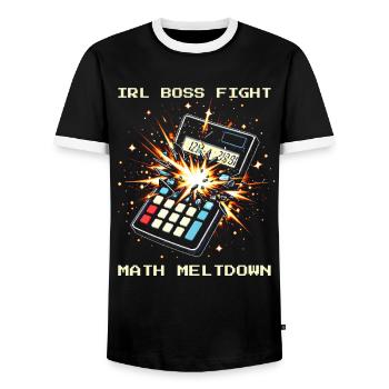 Endgegner Mathe | Hausaufgaben Frust Humor - T-shirt contrasté Homme - noir/blanc - Devant - AI Model Female 172 light (172cm) & AI Model Male 178 light (178cm)