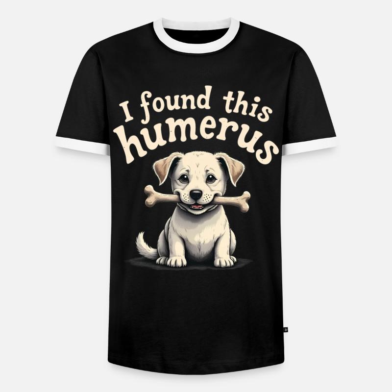 I found this humerus - Men's Ringer Shirt - black/white