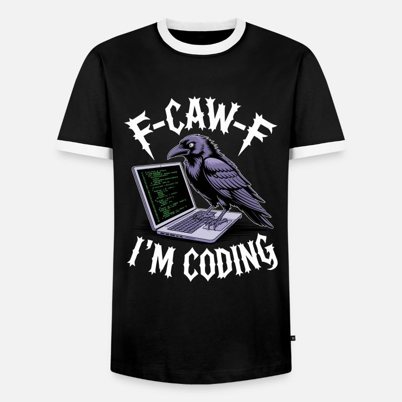 F-Caw-F I’m Coding - Männer Kontrast-T-Shirt - Schwarz/Weiß