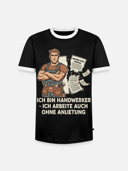 Handwerker Mut Ohne Anleitung - Männer Kontrast-T-Shirt - Schwarz/Weiß