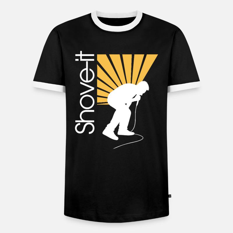 SCHIEB ES, SCHIEB ES!! -AFFE - Männer Kontrast-T-Shirt - Schwarz/Weiß
