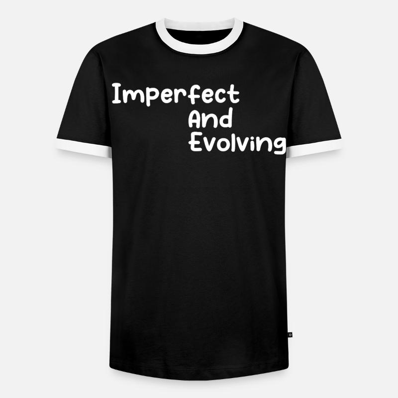 Imperfect and evolving - Men's Ringer Shirt - black/white