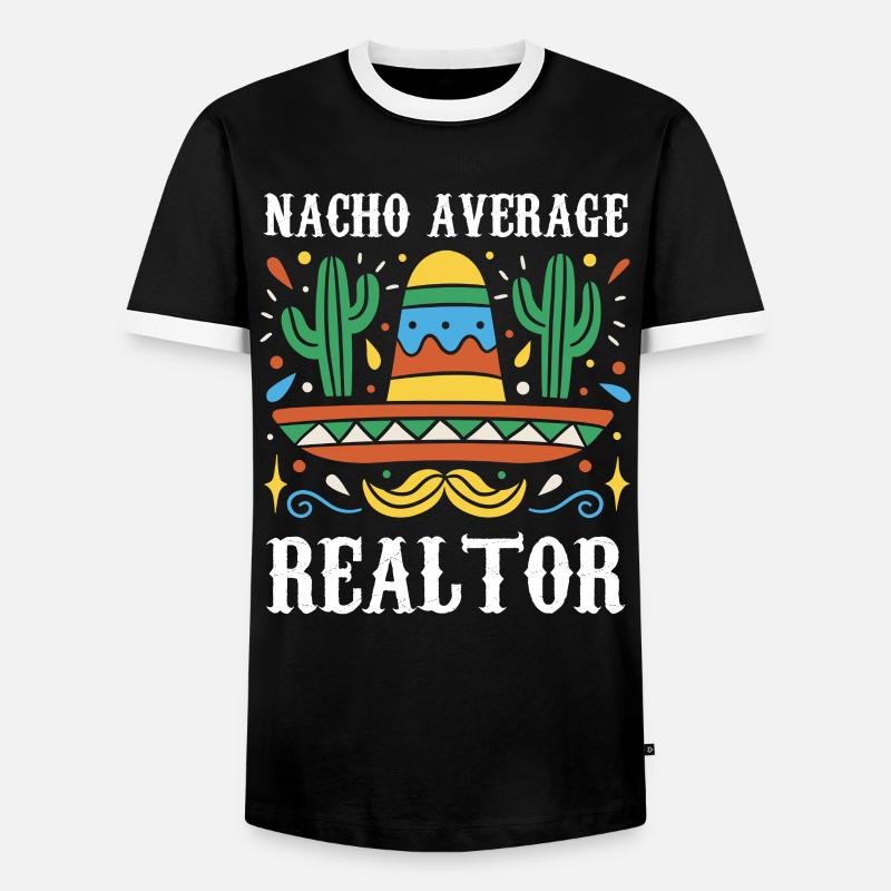 Nacho Average Realtor - Männer Kontrast-T-Shirt - Schwarz/Weiß