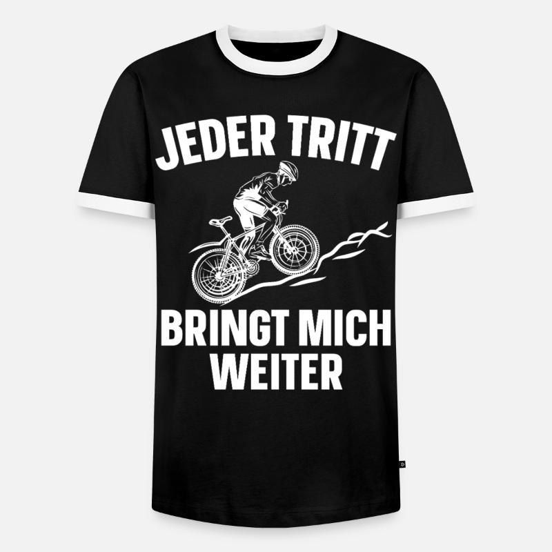 Jeder Tritt Bringt Mich Weiter - Männer Kontrast-T-Shirt - Schwarz/Weiß