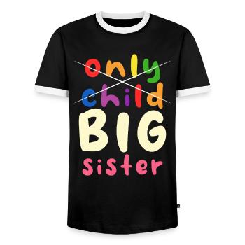 Grande Soeur Pride Design - T-shirt contrasté Homme - noir/blanc - Devant - AI Model Female 172 light (172cm) & AI Model Male 178 light (178cm)