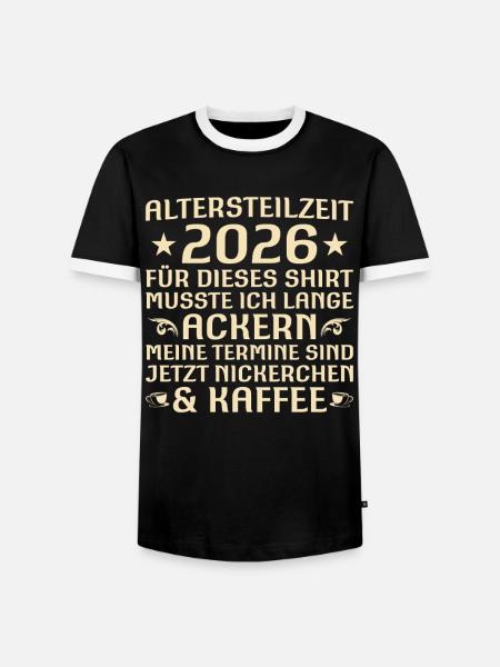 Altersteilzeit 2026 Lustiges Kollege Abschied - Männer Kontrast-T-Shirt - Schwarz/Weiß