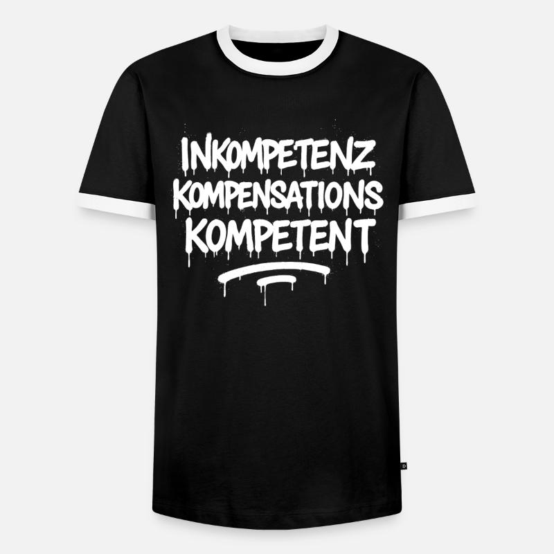 Inkompetenz Kompensations Kompetent – KOmpetenz - Männer Kontrast-T-Shirt - Schwarz/Weiß