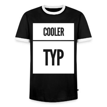 Cooler Typ Lustiger Spruch - Männer Kontrast-T-Shirt - Schwarz/Weiß - Vorne - AI Model Female 172 light (172cm) & AI Model Male 178 light (178cm)