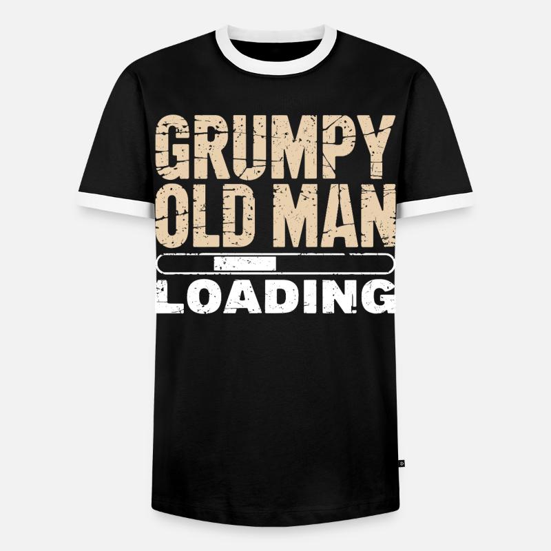 Grumpy Old Man Loading - T-shirt contrasté Homme - noir/blanc