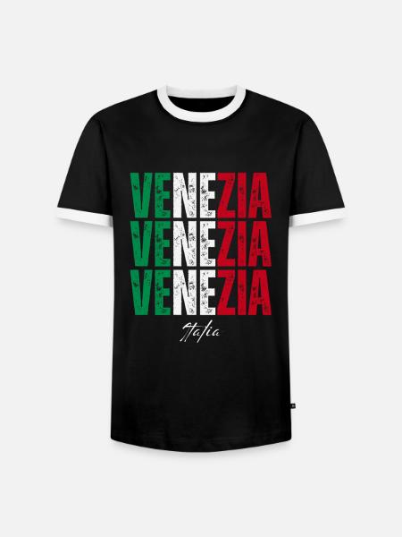 Venedig Italien, ich liebe Venedig - Männer Kontrast-T-Shirt - Schwarz/Weiß