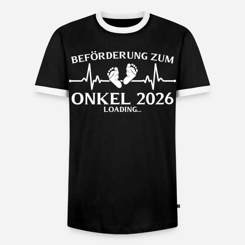 Onkel 2026 loading Schwangerschaftsankündigung - Männer Kontrast-T-Shirt - Schwarz/Weiß