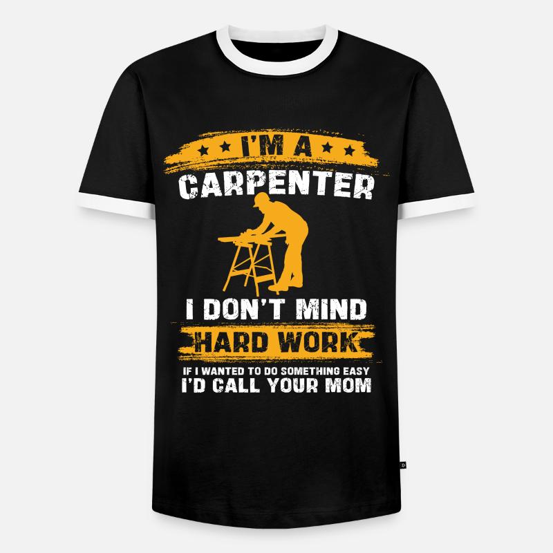 Carpenter's saying: Hard work - Men's Ringer Shirt - black/white