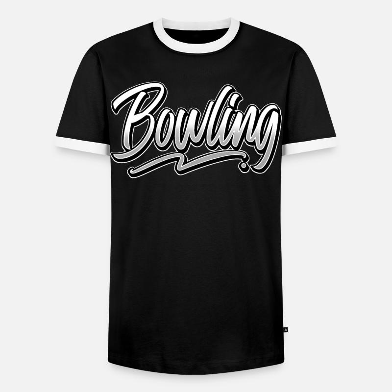 Bowling - Männer Kontrast-T-Shirt - Schwarz/Weiß