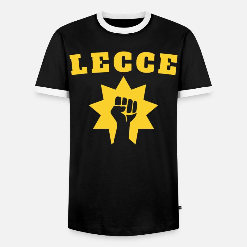 Lecce - Männer Kontrast-T-Shirt - Schwarz/Weiß