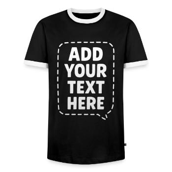 Anpassbares Hemd für Kreative und Designer - Männer Kontrast-T-Shirt - Schwarz/Weiß - Vorne - AI Model Female 172 light (172cm) & AI Model Male 178 light (178cm)