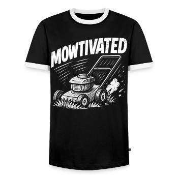 Motorisé - T-shirt contrasté Homme - noir/blanc - Devant - AI Model Female 172 light (172cm) & AI Model Male 178 light (178cm)