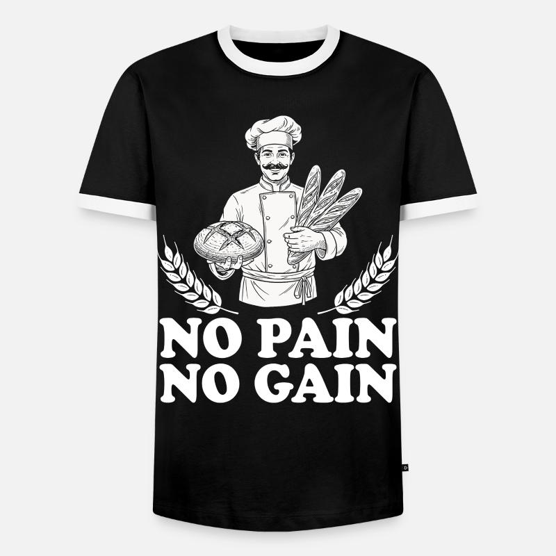 Bread Bakery Humor Baker - Men's Ringer Shirt - black/white