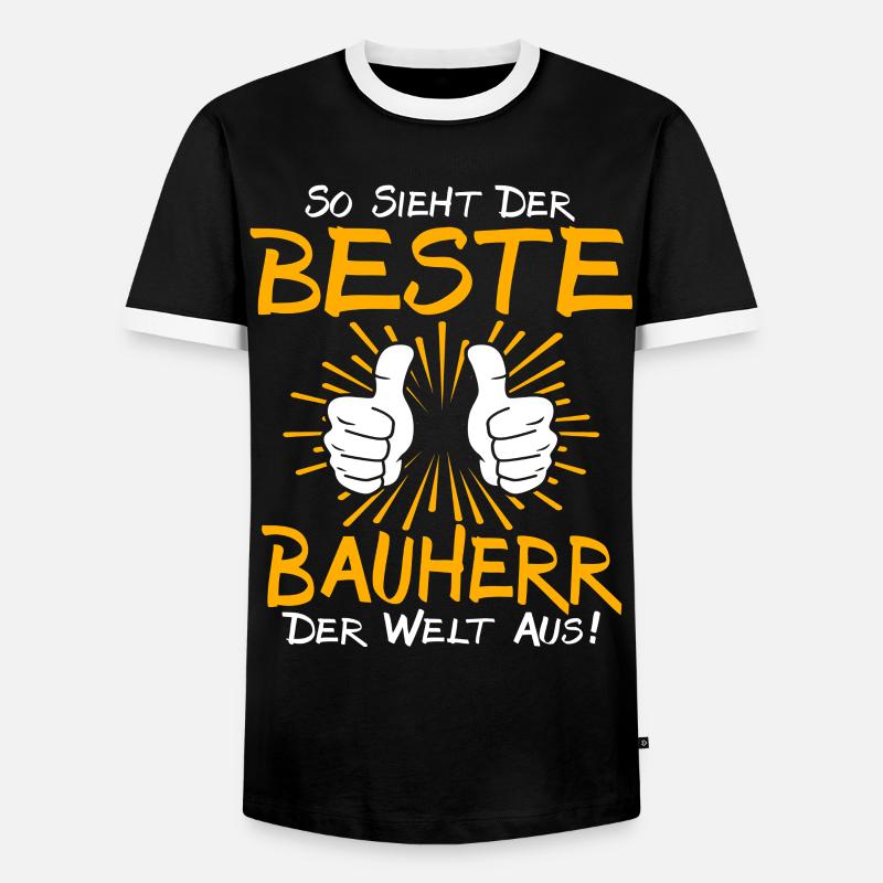 Bauherr Geschenkidee - Männer Kontrast-T-Shirt - Schwarz/Weiß