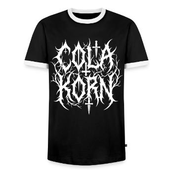 Cola Korn Black Metal - T-shirt contrasté Homme - noir/blanc - Devant - AI Model Female 172 light (172cm) & AI Model Male 178 light (178cm)