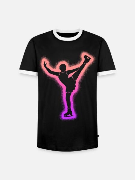 Eiskunstläuferin Eislaufen Mädchen Eiskunstlauf - Men's Ringer Shirt - black/white