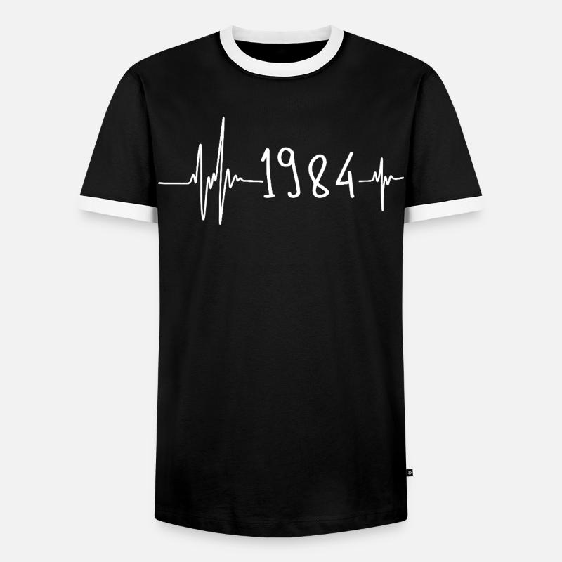 1984 - Men's Ringer Shirt - black/white