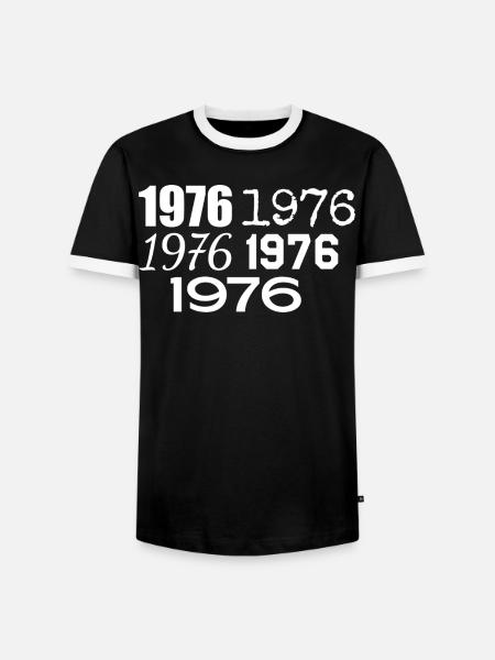 1976 - Men's Ringer Shirt - black/white