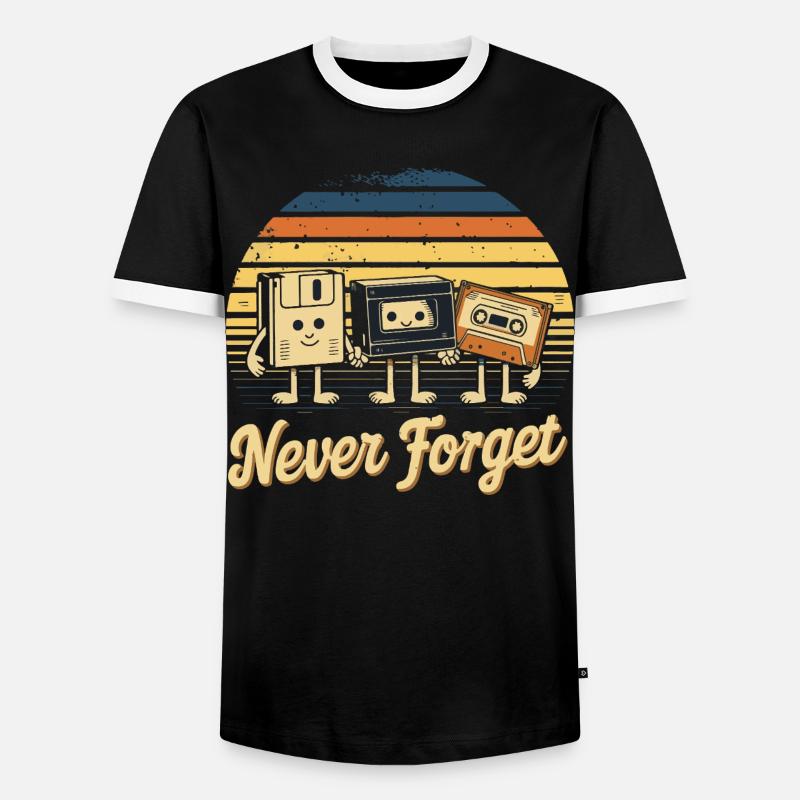 Never forget - Männer Kontrast-T-Shirt - Schwarz/Weiß