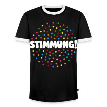 Konfetti Stimmung Karneval Fasching Silvester lust - Männer Kontrast-T-Shirt - Schwarz/Weiß - Vorne - AI Model Female 172 light (172cm) & AI Model Male 178 light (178cm)