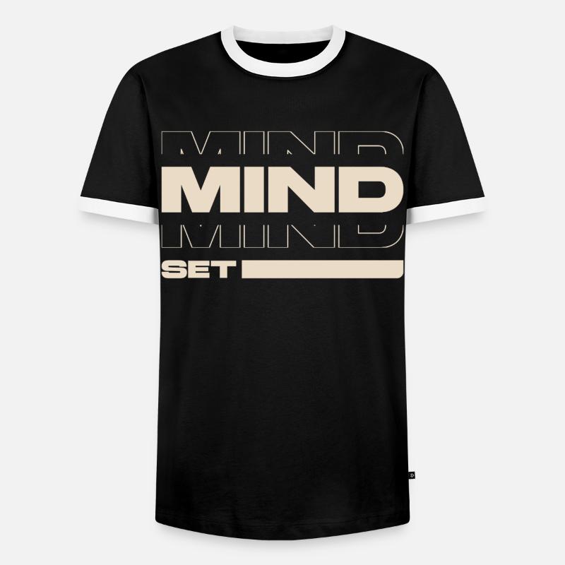 Mindset – Motivation & Success Mentality Statement - Männer Kontrast-T-Shirt - Schwarz/Weiß