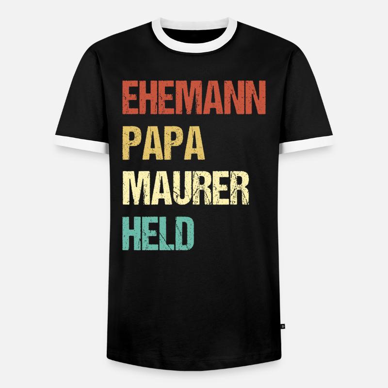Bricklayer Dad - Men's Ringer Shirt - black/white