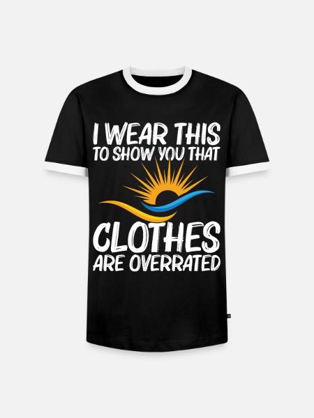  Nakedness Freedom Lover Nudist Camp Naturism - Men's Ringer Shirt - black/white