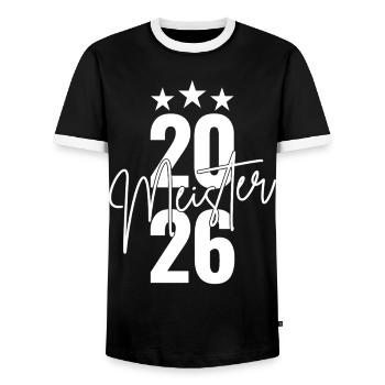 Champion 2026 - T-shirt contrasté Homme - noir/blanc - Devant - AI Model Female 172 light (172cm) & AI Model Male 178 light (178cm)