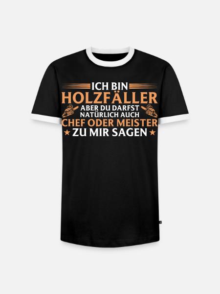 Holzfäller Chef oder Meister - Forstwirt - Männer Kontrast-T-Shirt - Schwarz/Weiß