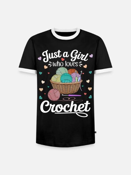 Buntes Häkeln Hobby & Wolle Liebhaberin - Männer Kontrast-T-Shirt - Schwarz/Weiß