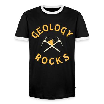Geologie - Männer Kontrast-T-Shirt - Schwarz/Weiß - Vorne - AI Model Female 172 light (172cm) & AI Model Male 178 light (178cm)