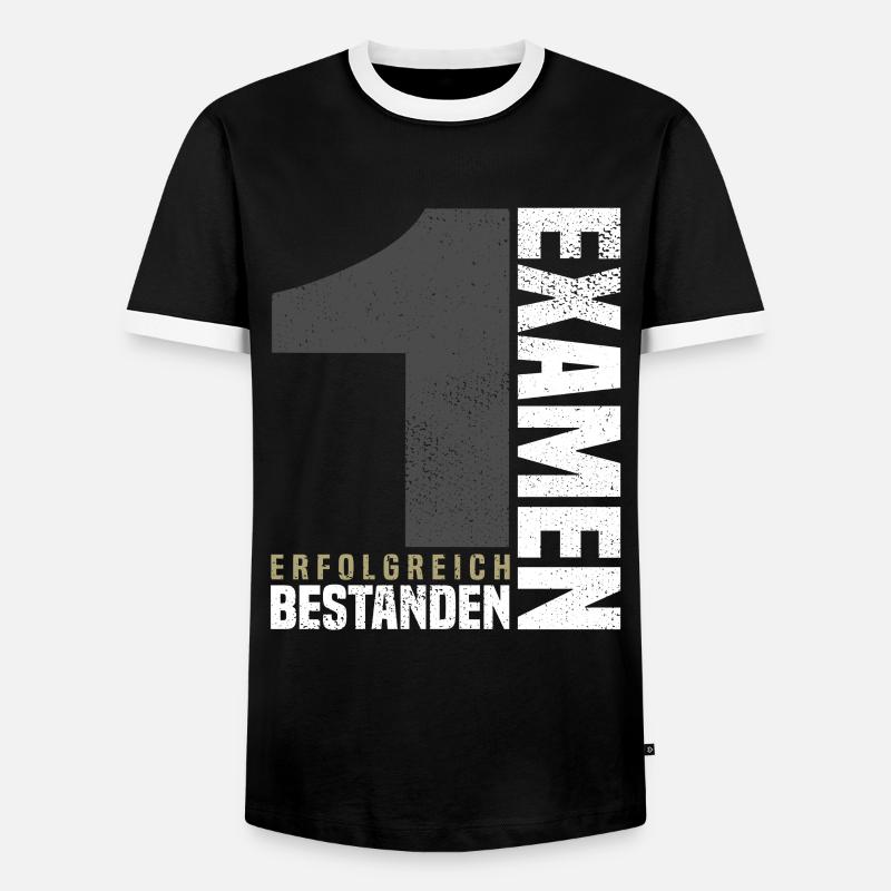 Congratulations 1st exam - Men's Ringer Shirt - black/white