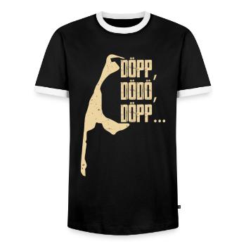 Insel Sylt DÖPP DODO DÖPP Wattenmeer Lustiges - Männer Kontrast-T-Shirt - Schwarz/Weiß - Vorne - AI Model Female 172 light (172cm) & AI Model Male 178 light (178cm)