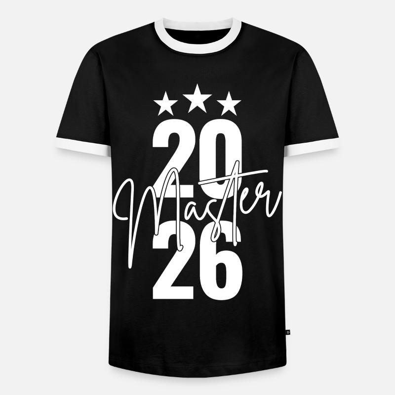 Master 2026 - Männer Kontrast-T-Shirt - Schwarz/Weiß