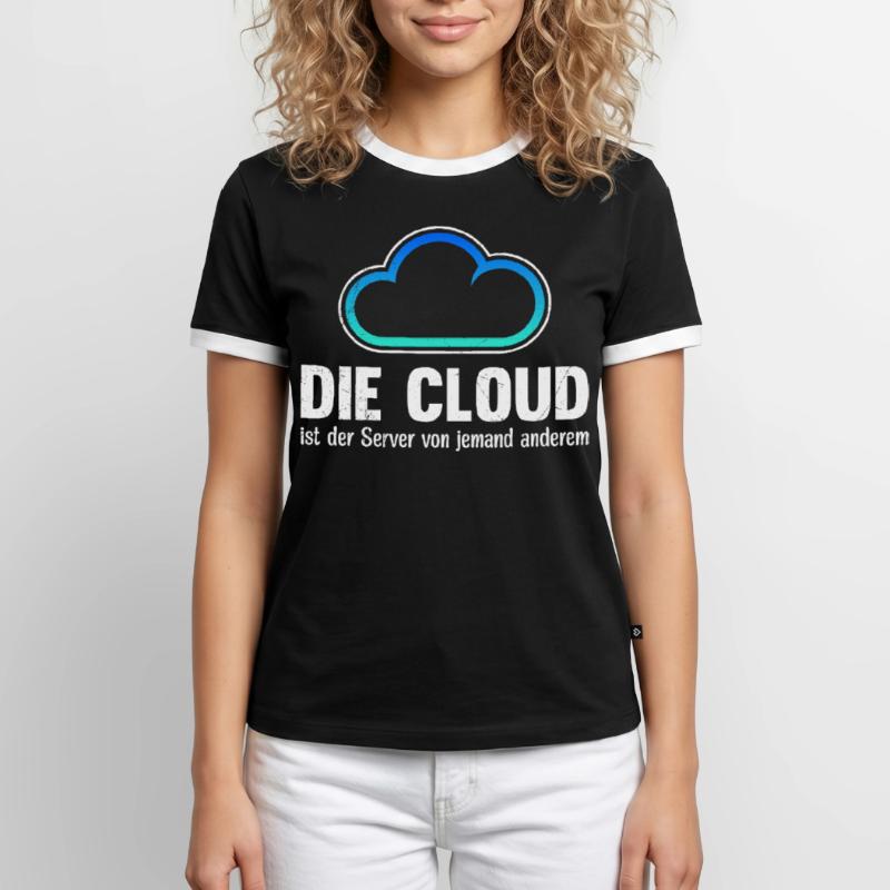 Coder THE CLOUD IS SOMEONE ELSE'S SERVER Men's Ringer Shirt