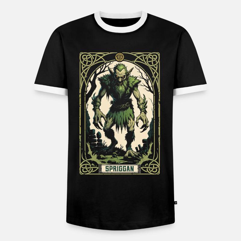 Spriggan Mythological Creatures - Men's Ringer Shirt - black/white