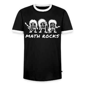 Les maths déchirent les formules Humour scolaire - T-shirt contrasté Homme - noir/blanc - Devant - AI Model Female 172 light (172cm) & AI Model Male 178 light (178cm)