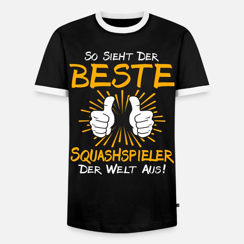 Squashspieler Geschenkidee - Männer Kontrast-T-Shirt - Schwarz/Weiß