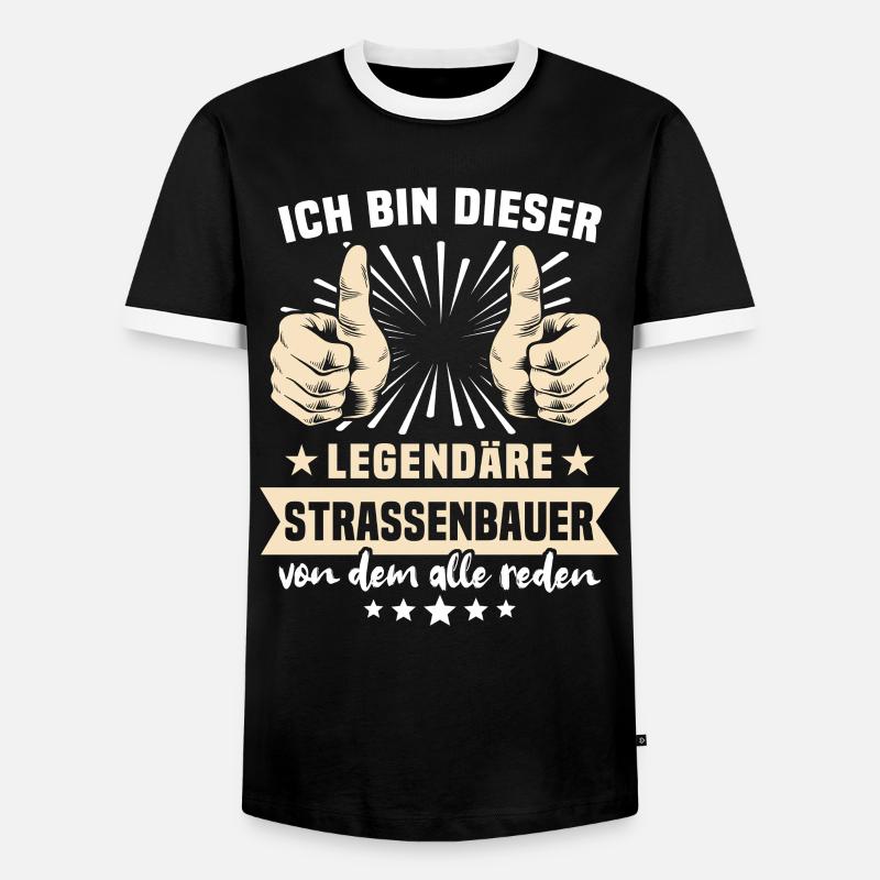 Strassenbauer Sprüche - Männer Kontrast-T-Shirt - Schwarz/Weiß