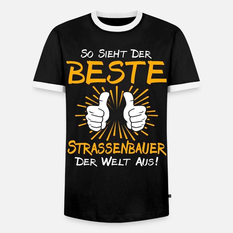 Strassenbauer Geschenkidee - Männer Kontrast-T-Shirt - Schwarz/Weiß