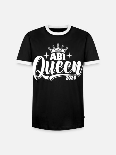 Abi Queen 2026 - Abitur - Spruch - Men's Ringer Shirt - black/white