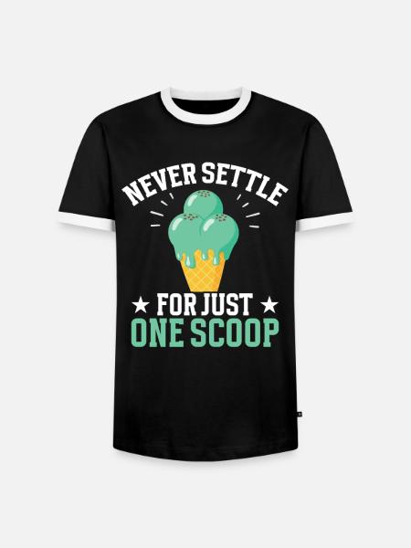 Minz-Schokoladenchip-Cream-Kugel Frische Minze - Männer Kontrast-T-Shirt - Schwarz/Weiß