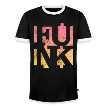 Funk Retro Musik - Männer Kontrast-T-Shirt - Schwarz/Weiß - Vorne - AI Model Female 172 light (172cm) & AI Model Male 178 light (178cm)