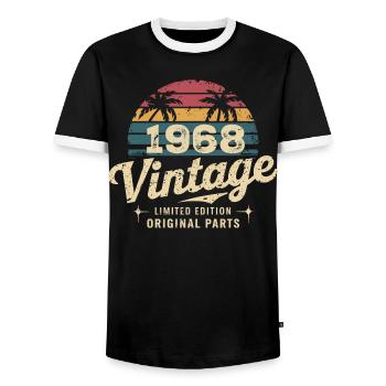 Großartig seit 1968 1968 Geburtstagsgeschenk - Männer Kontrast-T-Shirt - Schwarz/Weiß - Vorne - AI Model Female 172 light (172cm) & AI Model Male 178 light (178cm)