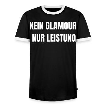 Pas de glamour, juste de la performance | Chemise de travail - T-shirt contrasté Homme - noir/blanc - Devant - AI Model Female 172 light (172cm) & AI Model Male 178 light (178cm)