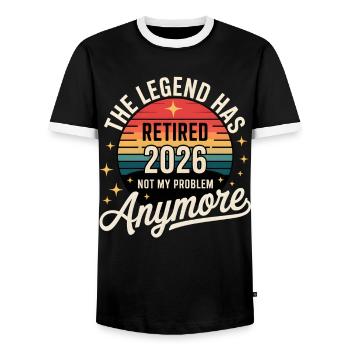 Perfect Retirement Gift 2026, Ideal for men  women - T-shirt contrasté Homme - noir/blanc - Devant - AI Model Female 172 light (172cm) & AI Model Male 178 light (178cm)